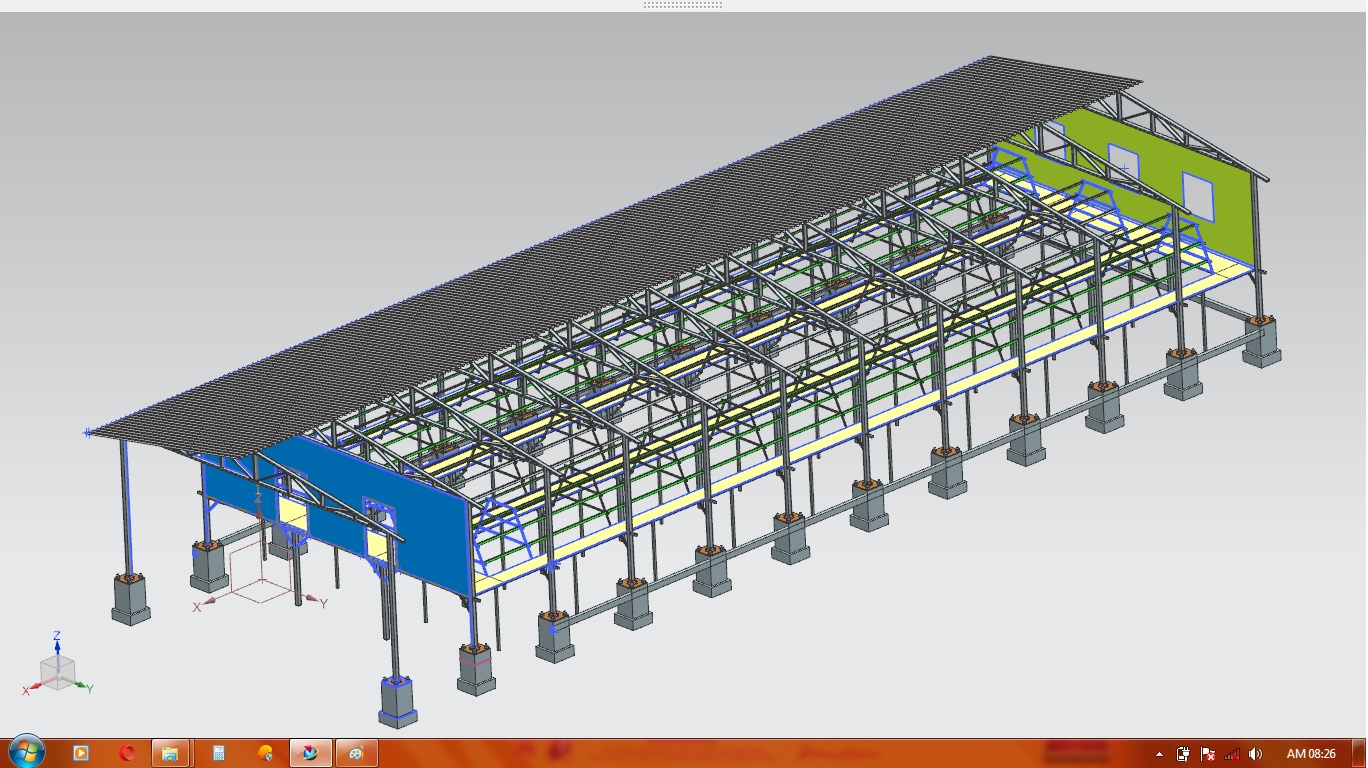 农场大棚仓库模型3D图纸 UG格式